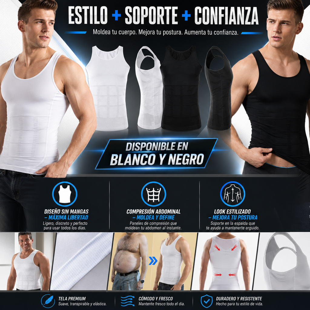 Silueta Definida al Instante - Camiseta Compresión SlimFit Pro