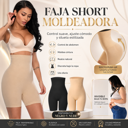 Reduce 2 Tallas al Instante - Short Moldeador Invisible