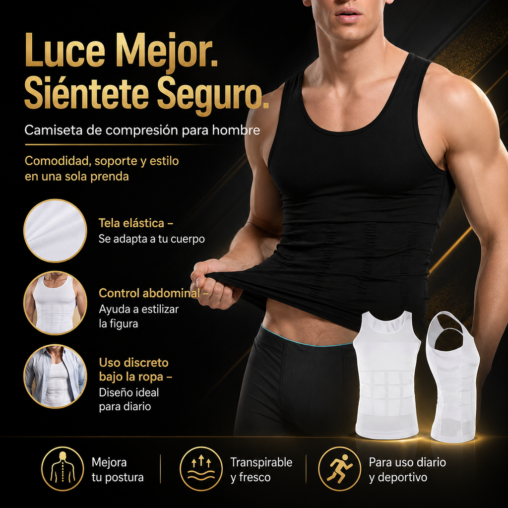 Silueta Definida al Instante - Camiseta Compresión SlimFit Pro