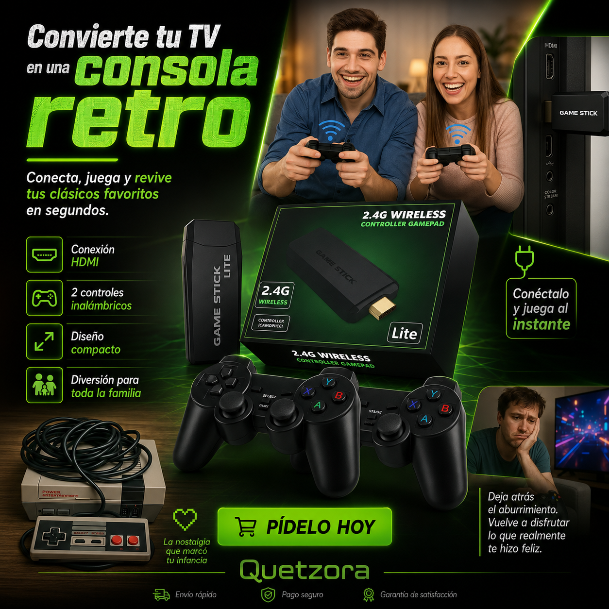 Revive tu Infancia - Consola Retro 10,000+ Juegos 4K Inalámbrica