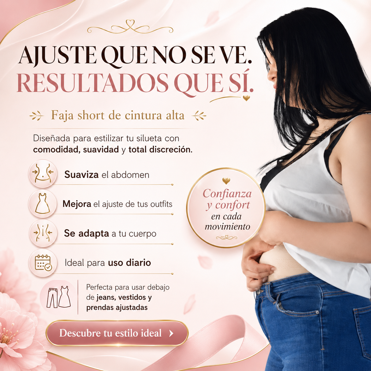 Reduce 2 Tallas al Instante - Short Moldeador Invisible